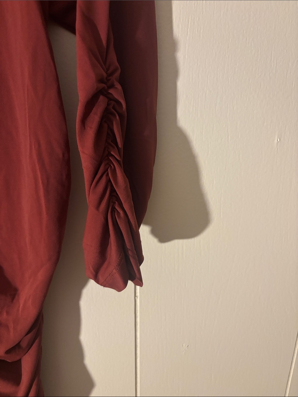 torrid Ruched Button-Front Midi Dress in Rust - Picture 2 of 8